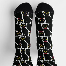 Cute Black Cat Socks Gift for Black Cat Lovers Sokken