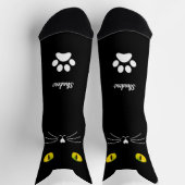 Cute Black Cat Socks Gift for Cat Lovers Sokken (Top)