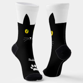 Cute Black Cat Socks Gift for Cat Lovers Sokken