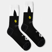 Cute Black Cat Socks Gift for Cat Lovers Sokken (Rechts)