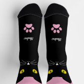 Cute Black Cat Socks Gift for Cat Lovers Sokken (Top)