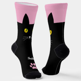 Cute Black Cat Socks Gift for Cat Lovers Sokken