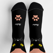 Cute Black Cat Socks Gift for Cat Lovers Sokken (Top)