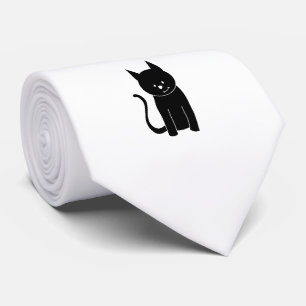 Cute Black Cat Stropdas