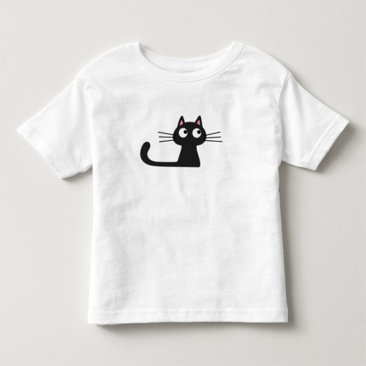 Cute Black Cat T-Shirt (Voorkant)