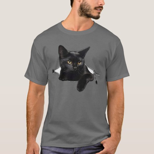 Cute Black cat T-shirt (Voorkant)