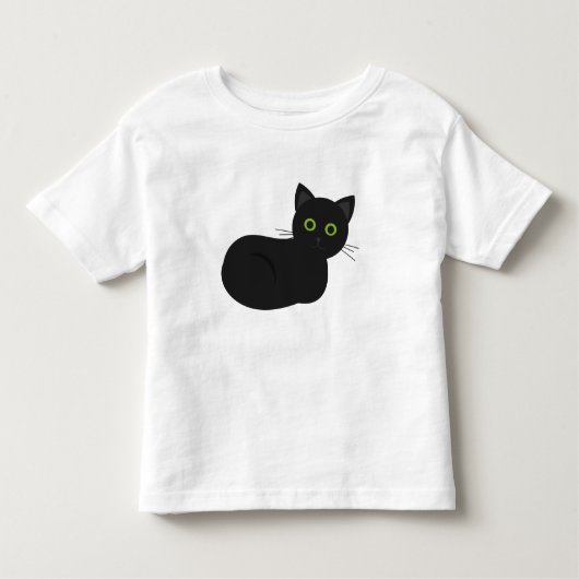Cute black cat T-Shirt (Voorkant)