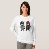 Cute Black Cat T-shirt (Voorkant volledig)