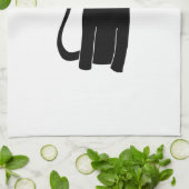 Cute Black Cat Theedoek (Gevouwen)