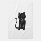Cute Black Cat Theedoek (Verticaal)