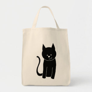 Cute Black Cat Tote Bag