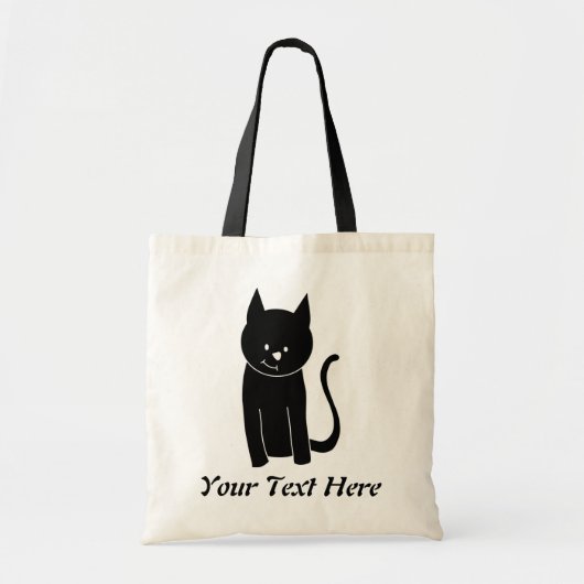 Cute Black Cat Tote Bag (Voorkant)