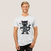 Cute Black Cat Tri-Blend Shirt (Voorkant volledig)