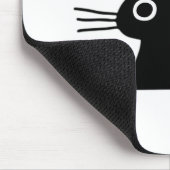 Cute Black Cat with Heart  Kitten Valentine Classi Muismat (Hoek)