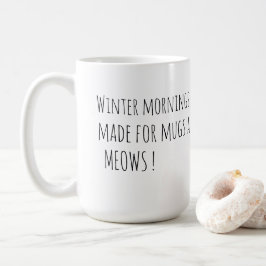 Cute Black Cat with Pink Bow Tie Koffiemok