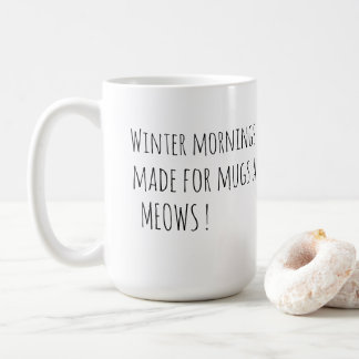 Cute Black Cat with Pink Bow Tie Koffiemok