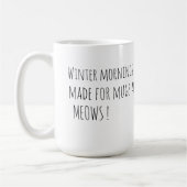 Cute Black Cat with Pink Bow Tie Koffiemok (Links)