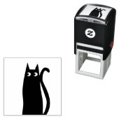 Cute Black Cat Zelfinktende Stempel (In situ)