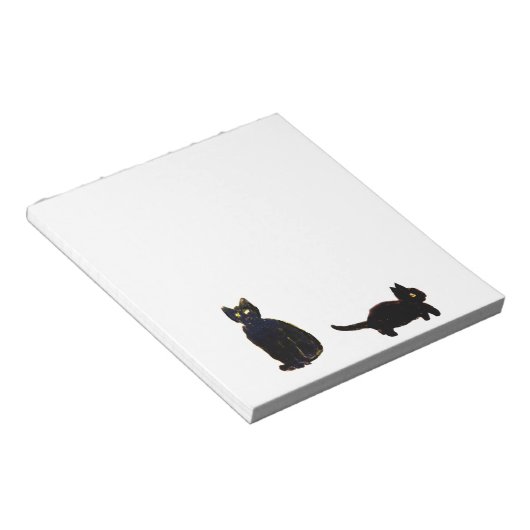 Cute Black Cats Art Notitieblok (Schuin)