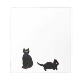Cute Black Cats Art Notitieblok