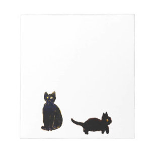 Cute Black Cats Art Notitieblok
