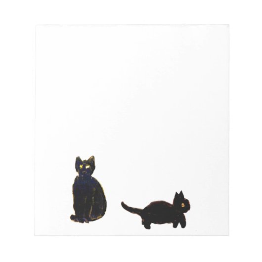 Cute Black Cats Art Notitieblok (Voorkant)