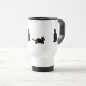 Cute Black Cats Art Reisbeker (Voorkant rechts)