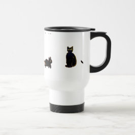 Cute Black Cats Art Reisbeker