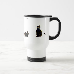 Cute Black Cats Art Reisbeker
