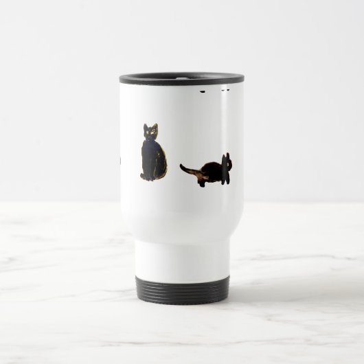 Cute Black Cats Art Reisbeker (Center)