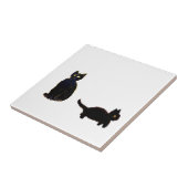 Cute Black Cats Art Tegeltje (Zijkant)