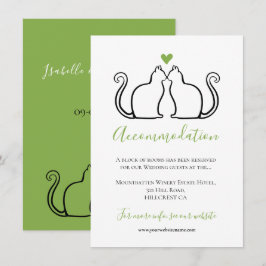 Cute Black Cats Green Heart Wedding Accommodatie
