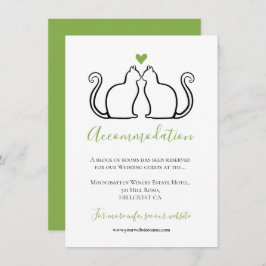 Cute Black Cats Green Heart Wedding Accommodatie
