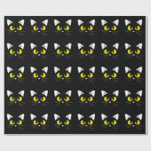 Cute Black Cats Halloween Birthday Cadeaupapier (Vlak)