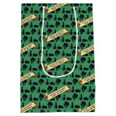 Cute Black Cats Happy Halloween! Trick Or Treat? Medium Cadeauzakje (Achterkant)