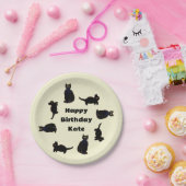 Cute Black Cats Kat Custom Papieren Bordje (Feest)