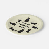 Cute Black Cats Kat Custom Papieren Bordje (Gekanteld)