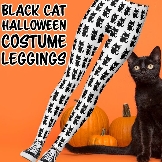 Cute Black Cats Kat Halloween Costuum Leggings