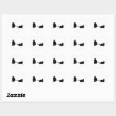 Cute Black Cats Kat Hart Sticker (Vel)
