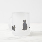 Cute Black Cats Kat Matglas Koffiemok (Voorkant links)