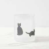 Cute Black Cats Kat Matglas Koffiemok (Center)