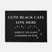 Cute Black Cats Live Welcome Doormat Deurmat (Voorkant)
