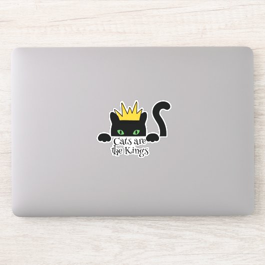 Cute Black Cats zijn de Kings Sticker (Computer)