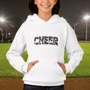 Cute Black Cheer Typography Cheerleader Silhouette