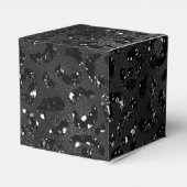 Cute Black Cheetah Leopard Skin Print Animal Bedankdoosjes (Achterkant)