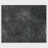Cute Black Cheetah Leopard Skin Print Animal Cadeaupapier (Vlak)