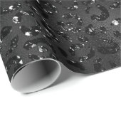 Cute Black Cheetah Leopard Skin Print Animal Cadeaupapier (Rol Hoek)