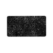 Cute Black Cheetah Leopard Skin Print Animal Etiket (Voorkant)