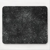 Cute Black Cheetah Leopard Skin Print Animal Muismat (Voorkant)