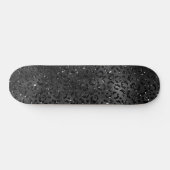 Cute Black Cheetah Leopard Skin Print Animal Persoonlijk Skateboard (Horizontaal)